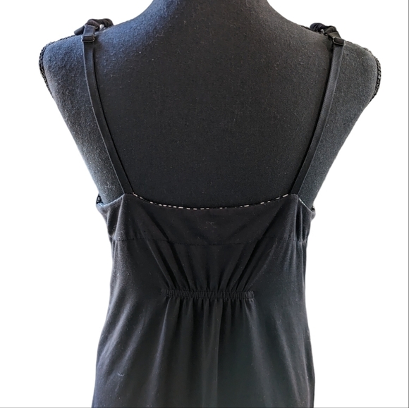 Nicole by Nicole Miller Black Sleeveless Maxi Minimalist Slip Dress Size S - Picture 3 of 14